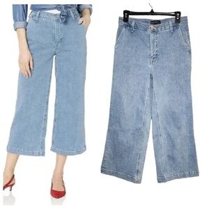 J. Crew Mercantile Women’s Wide-Leg Capri Jeans Size 30 Stretchy